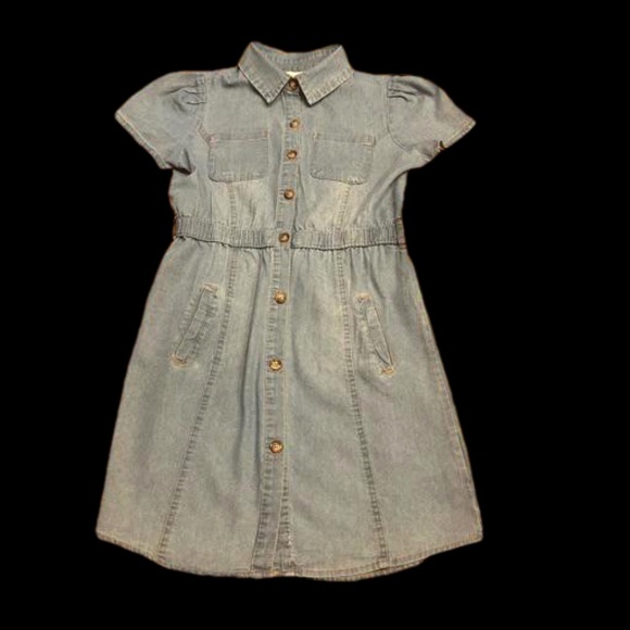 Size 10/12 Chillipea lightweight blue gray button down romper - Picture 1 of 13